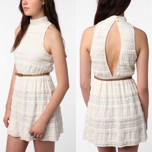 UO Coincidence & Chance High Neck Lace Dress